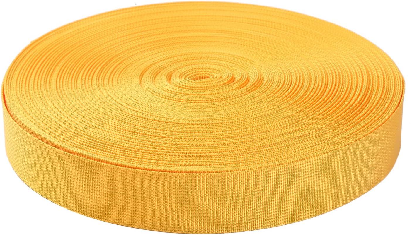 Correa nailon 1.5" bricolaje al aire libre 50yardas amarillo