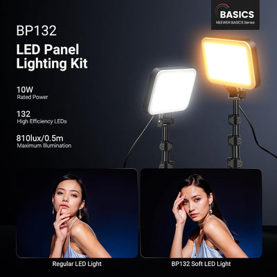 Kit luz LED portátil 6.2pulg soporte 53pulg 3200K-5600K