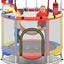 Trampolín 55" para niños con red seguridad y aro baloncesto