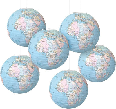 Globos mapa mundo farol papel decoración aula fiesta viaje 12pulg