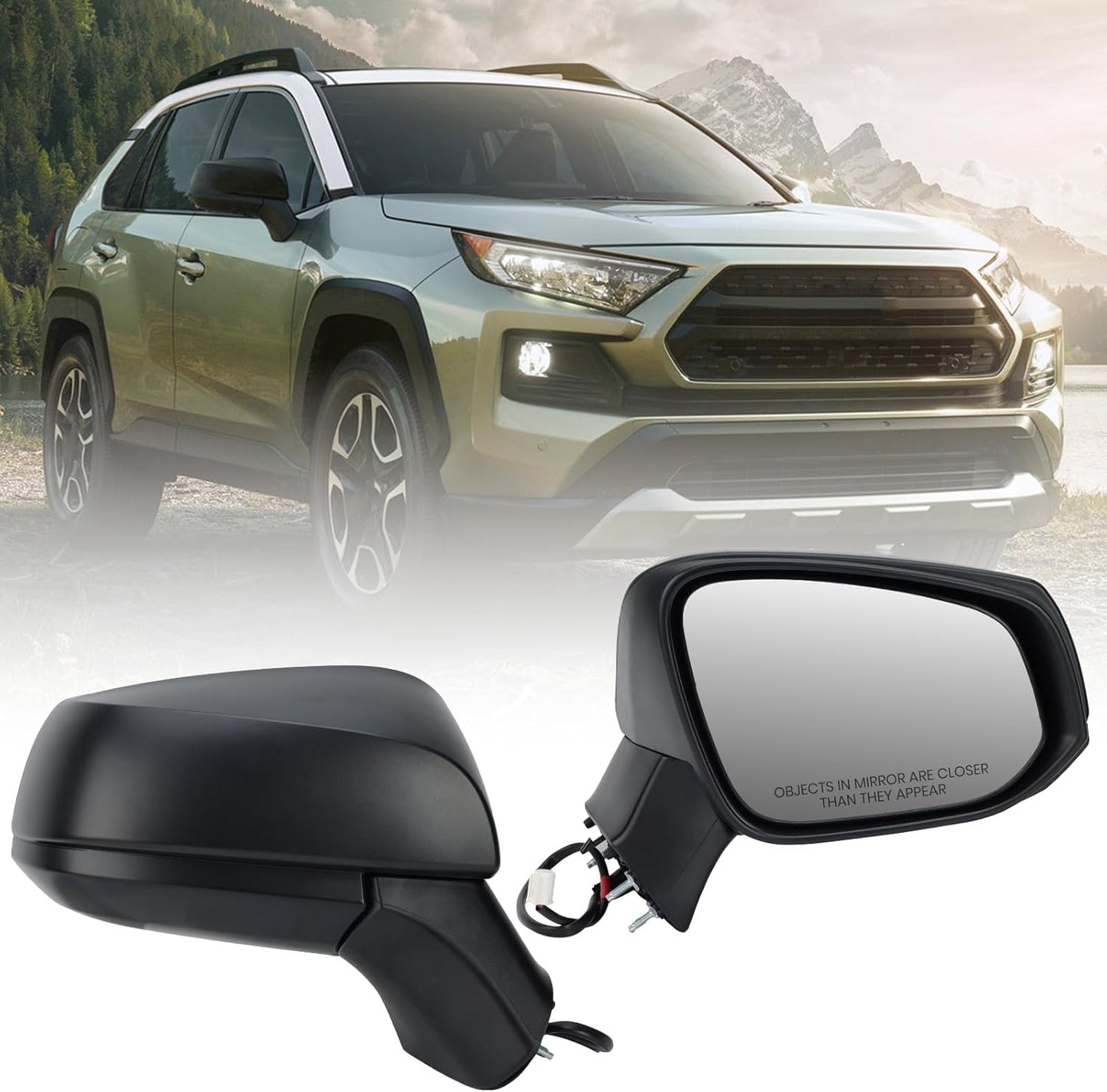 Espejo lateral derecho Toyota RAV plegable manual 3 pines