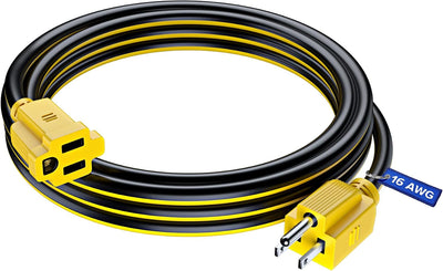 Cable extensión 10ft negro amarillo 16awg certificado ETL