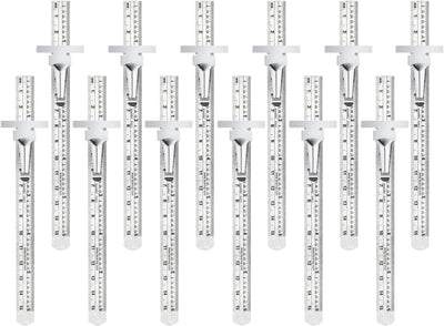 Regla acero inox 6pulg clips desmontables 12pzas carpintería