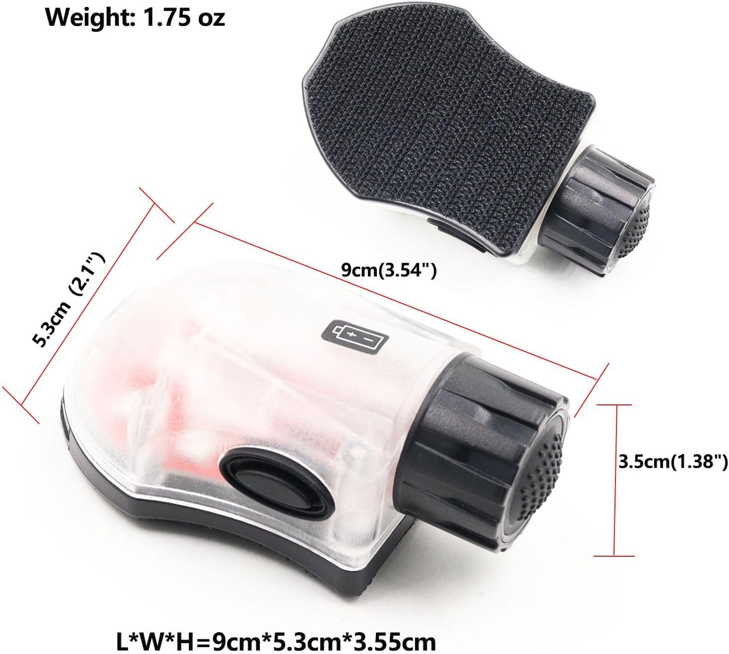 Luz táctica para casco con luz led y estroboscópica negro rojo