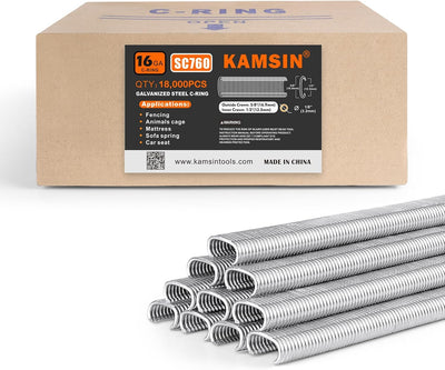 Grapas anillo cerdo acero galvanizado 1/2-5/8 pulg neumática