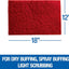 Almohadillas pulido seco 12x18pulg rojo pack 5 madera dura