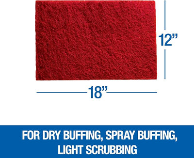 Almohadillas pulido seco 12x18pulg rojo pack 5 madera dura
