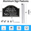 2 Carteles Propiedad Privada Aluminio 12x8pulg con Estacas
