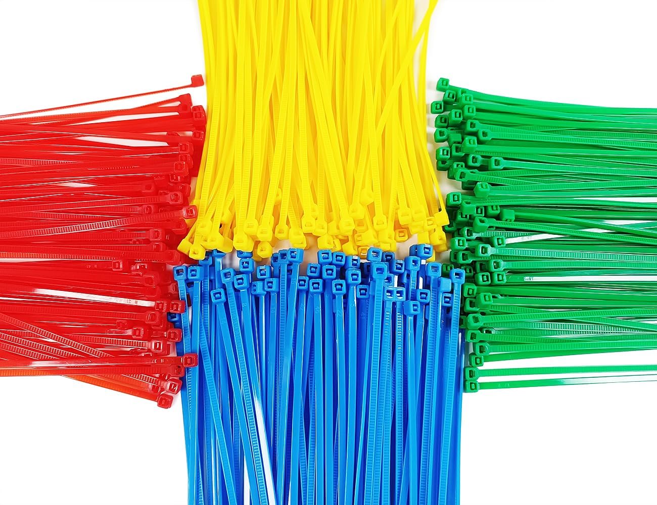 Juego 400 bridas 8 pulg color rojo amarillo verde azul