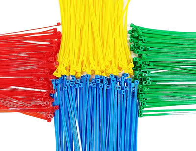 Set 400 bridas colores 6 pulgadas para cables 4/6/8