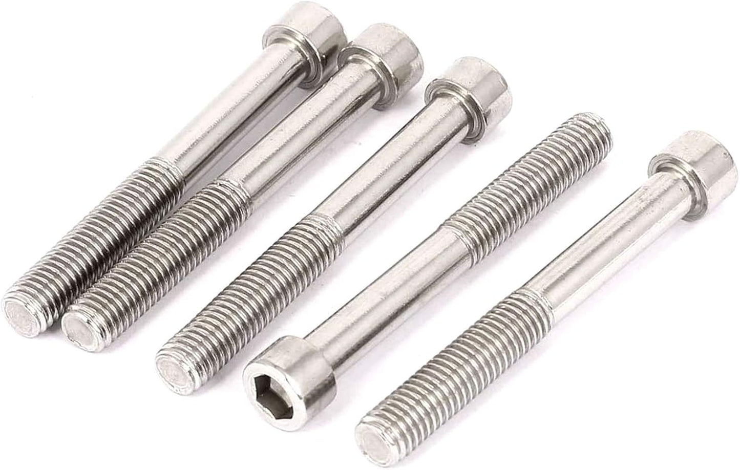 Tornillos hexagonales acero inox M10 6uds 2.756pulg
