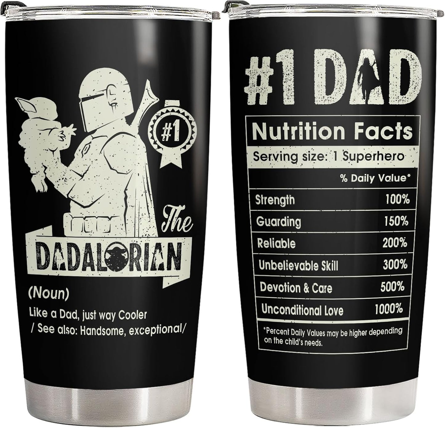 Taza acero inox Dadalorian 20oz regalo papá