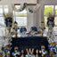 Mantel redondo lentejuelas negras 132pulg para comedor bodas
