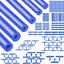 Kit mangueras vacío 6 pzas 1/8-3/8" azules