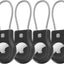 Soporte etiqueta aire con llavero 4 pzas estuche protector