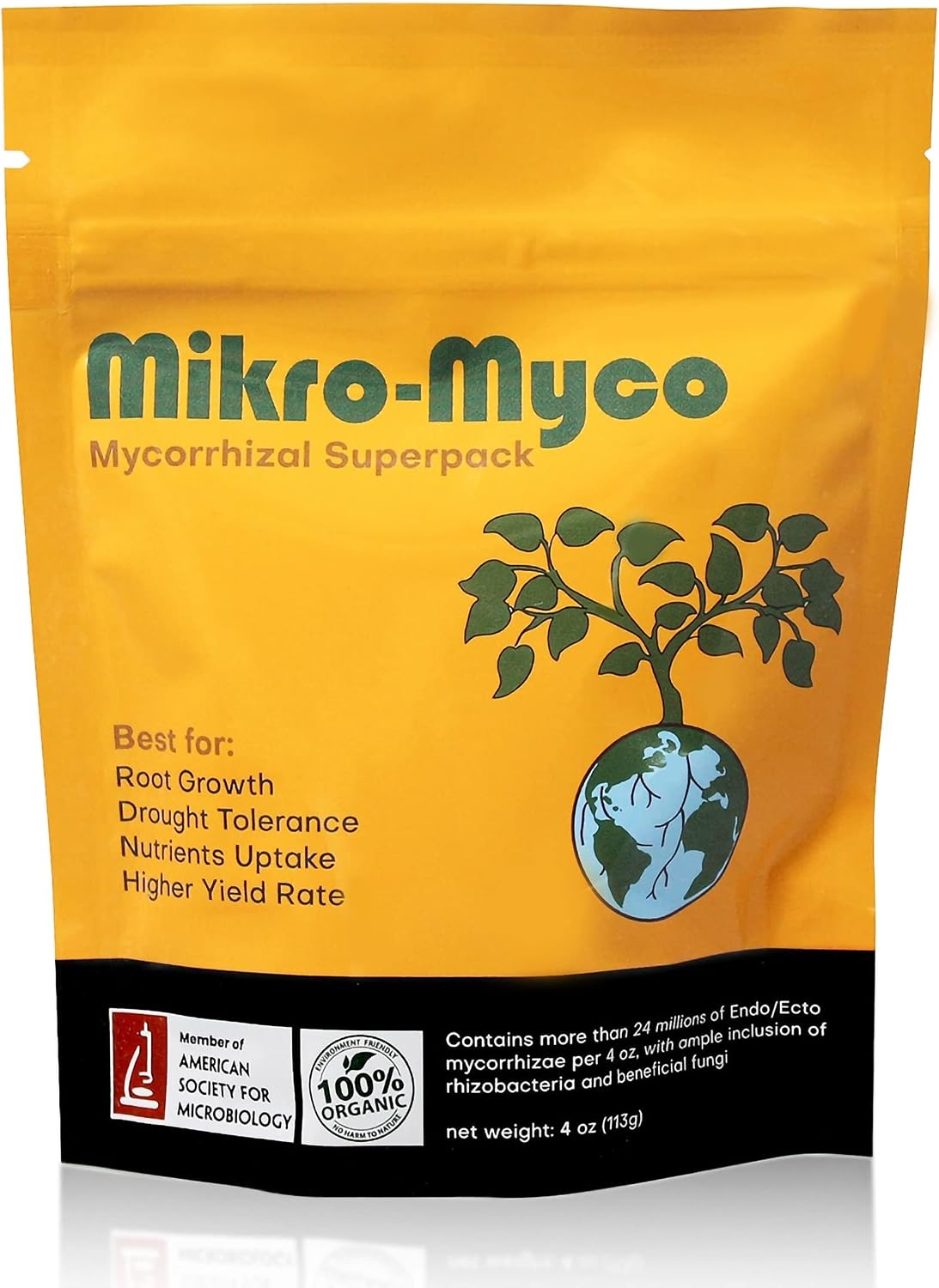 Hongos micorrízicos polvo soluble 4oz crecimiento raíces