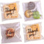 100 Bolsas Autoadhesivas 5.9x5.9pulg con Texto Thank You