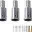 Set 3 Pzas Punta Roscada Metal para Postes 1pulg