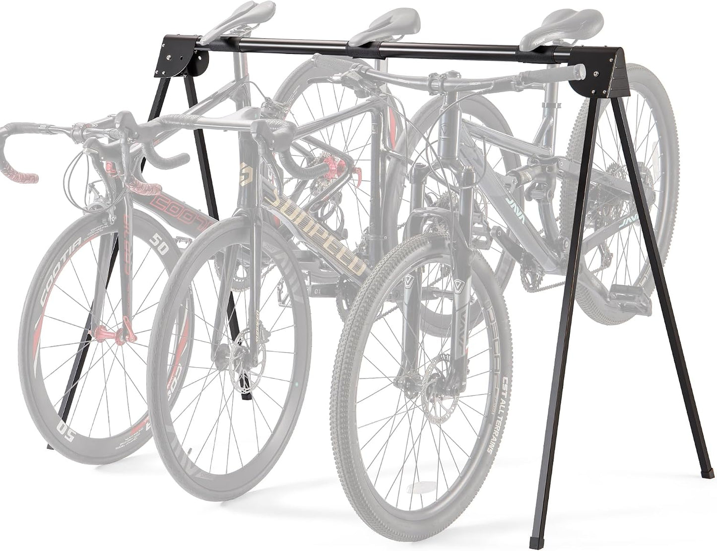 Soporte 3 bicicletas portátil interiores exteriores
