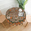 Mantel redondo otoño 70x70pulg calabazas naranjas poliéster