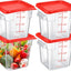 4 Recipientes Almacenamiento 4qt Plástico Transparente