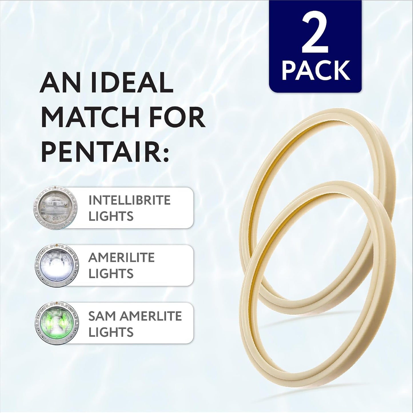 Junta silicona impermeable PoolLight set 2 marrón