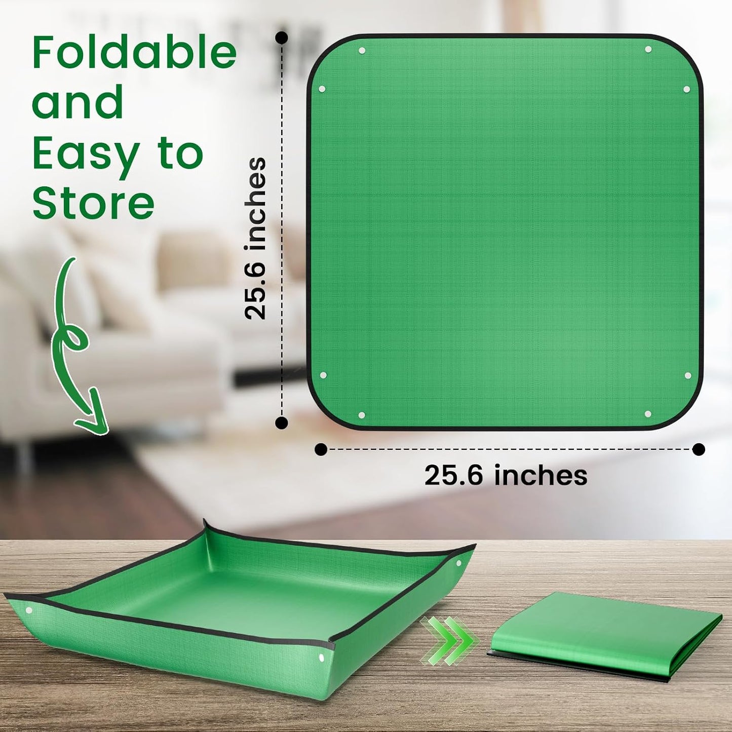 Tapete trasplante plantas 26x26pulg impermeable regalo