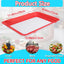 2 Bandejas Almacenamiento Reutilizables Con Tapas Rojo Claro