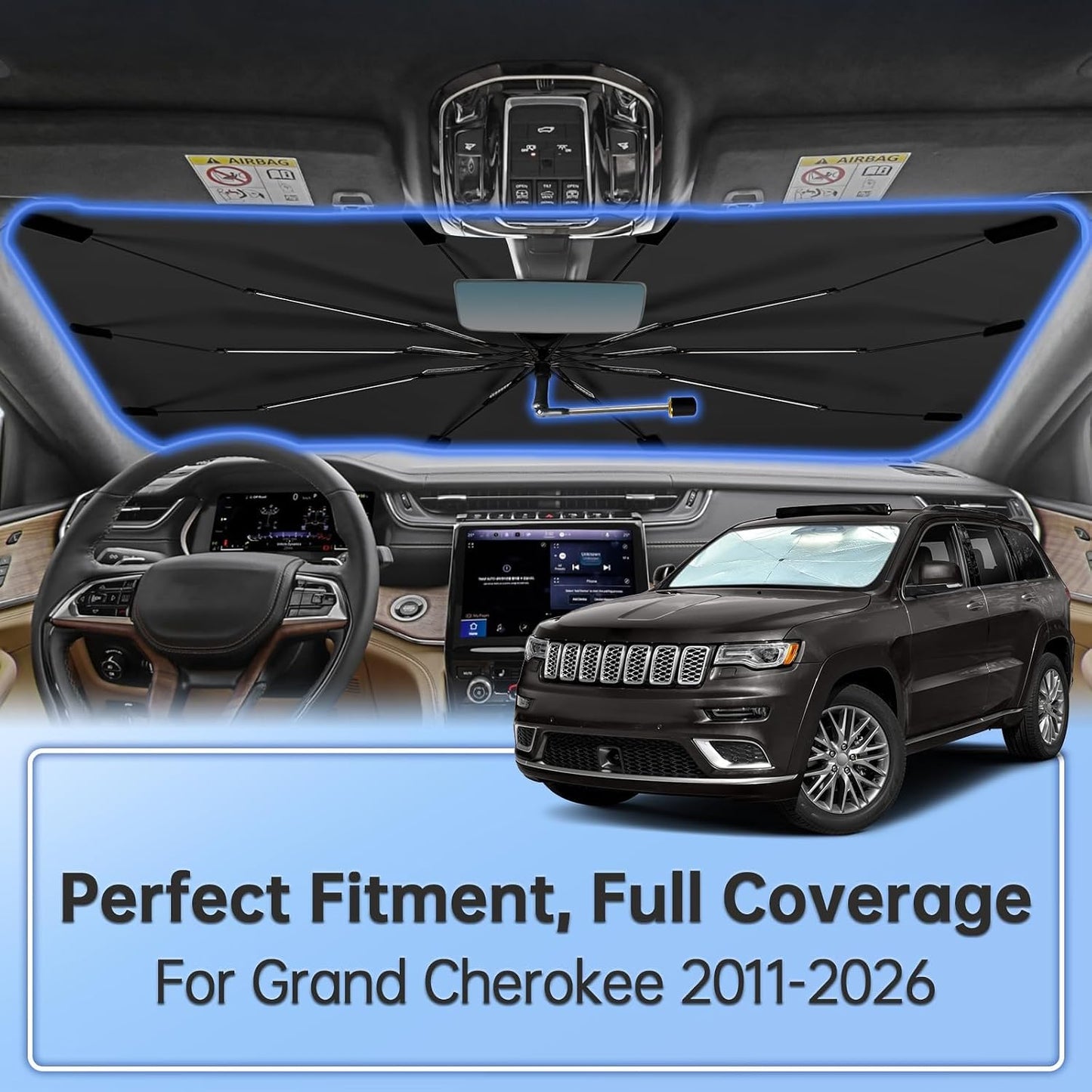 Parasol parabrisas Jeep Grand Cherokee 2011-26 reflectante