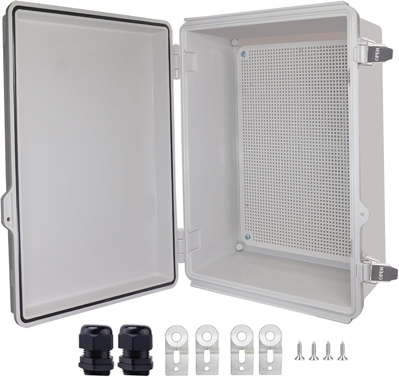 Caja eléctrica plástico ABS con pestillo acero inox