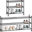 Zapatero expandible 12 pares apilable metal negro 3 niveles