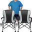 2 Sillas Camping Plegables Resistentes para Adultos 450lb