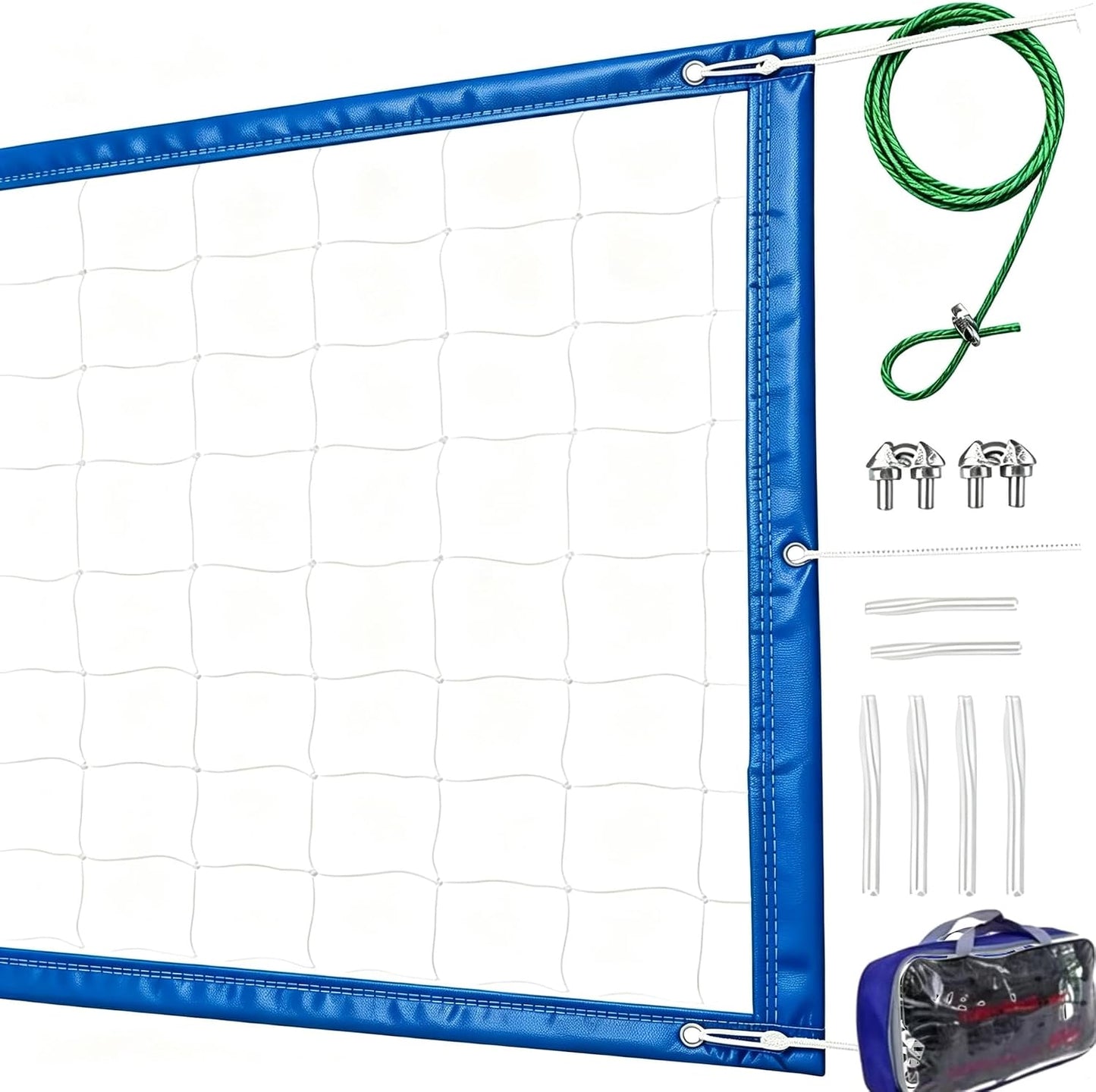 Red voleibol exterior oficial 32x3 pies cable acero 46 pies