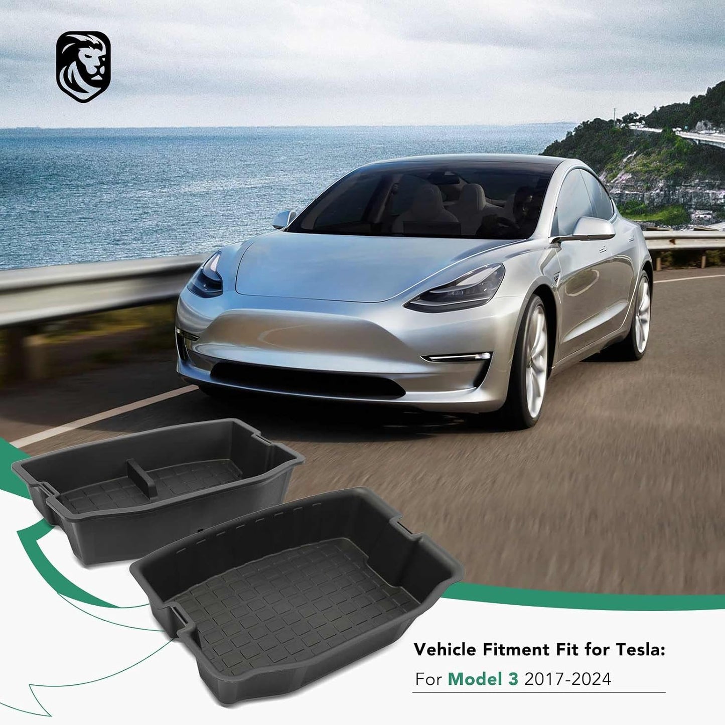 Organiz. trasero maletero 2pzas comp. Tesla Model 3 17-23