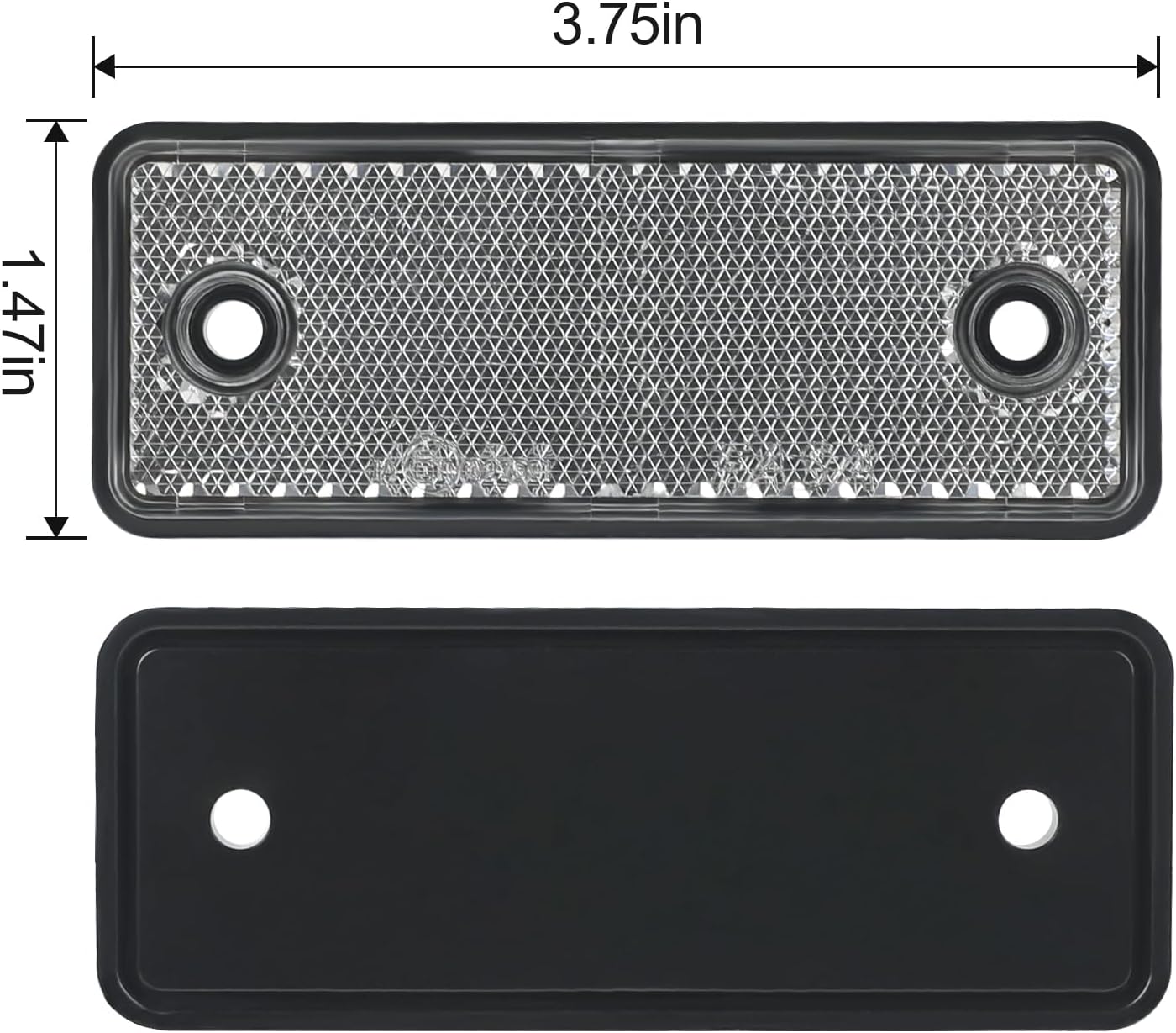10 Reflectores Rectangulares E11 para Vehículos y Barcos