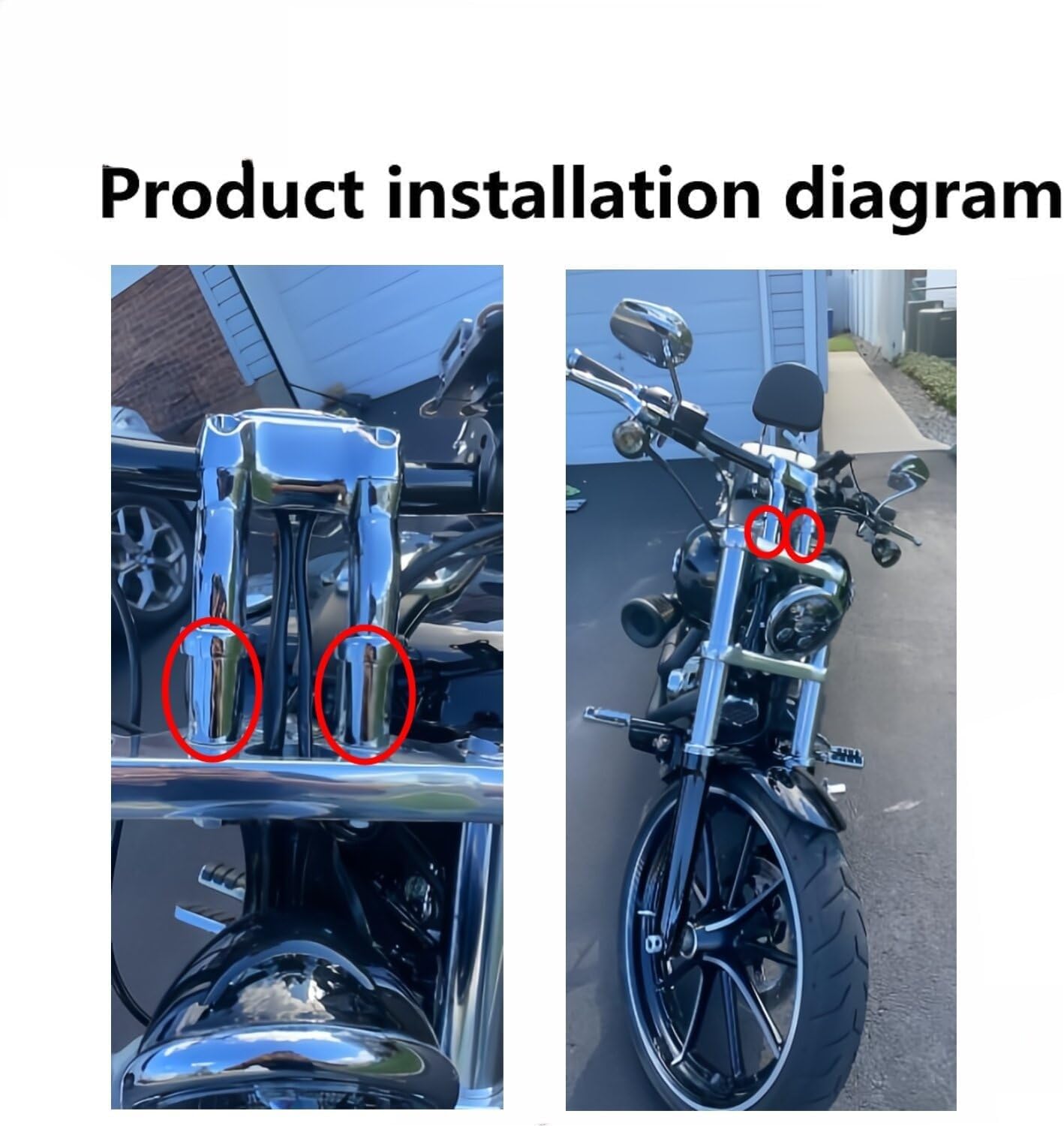 Extensión manillar 2pulg espaciadores 1-1/4pulg Harley Dyna