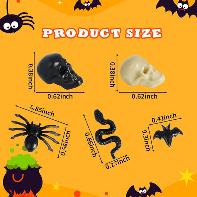 Figuras Halloween plástico calavera murciélago araña jardín