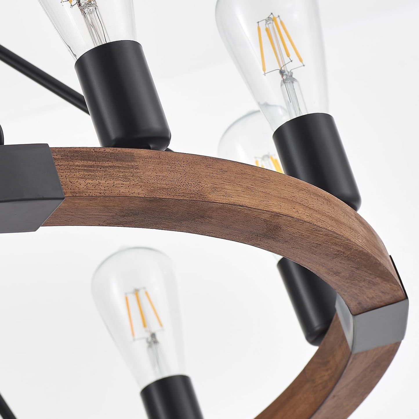 Candelabro de madera 80cm con luces para sala comedor