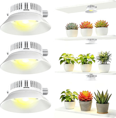 Luz LED cultivo plantas 30W espectro completo 3 modos magnética