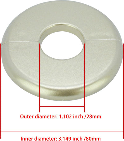 Brida pared tubo agua 28mm placa ABS autoadhesiva