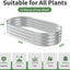 Set camas jardín elevadas metal plateado 6x3pulg galvanizado