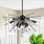 Candelabro Sputnik Negro 10 Luces 48" Ajustable