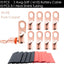 10 Terminales Cable 2 AWG-3/8 con Tubos Termorretráctiles