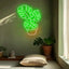 Letrero neón hoja monstera para pared dormitorio sala bar