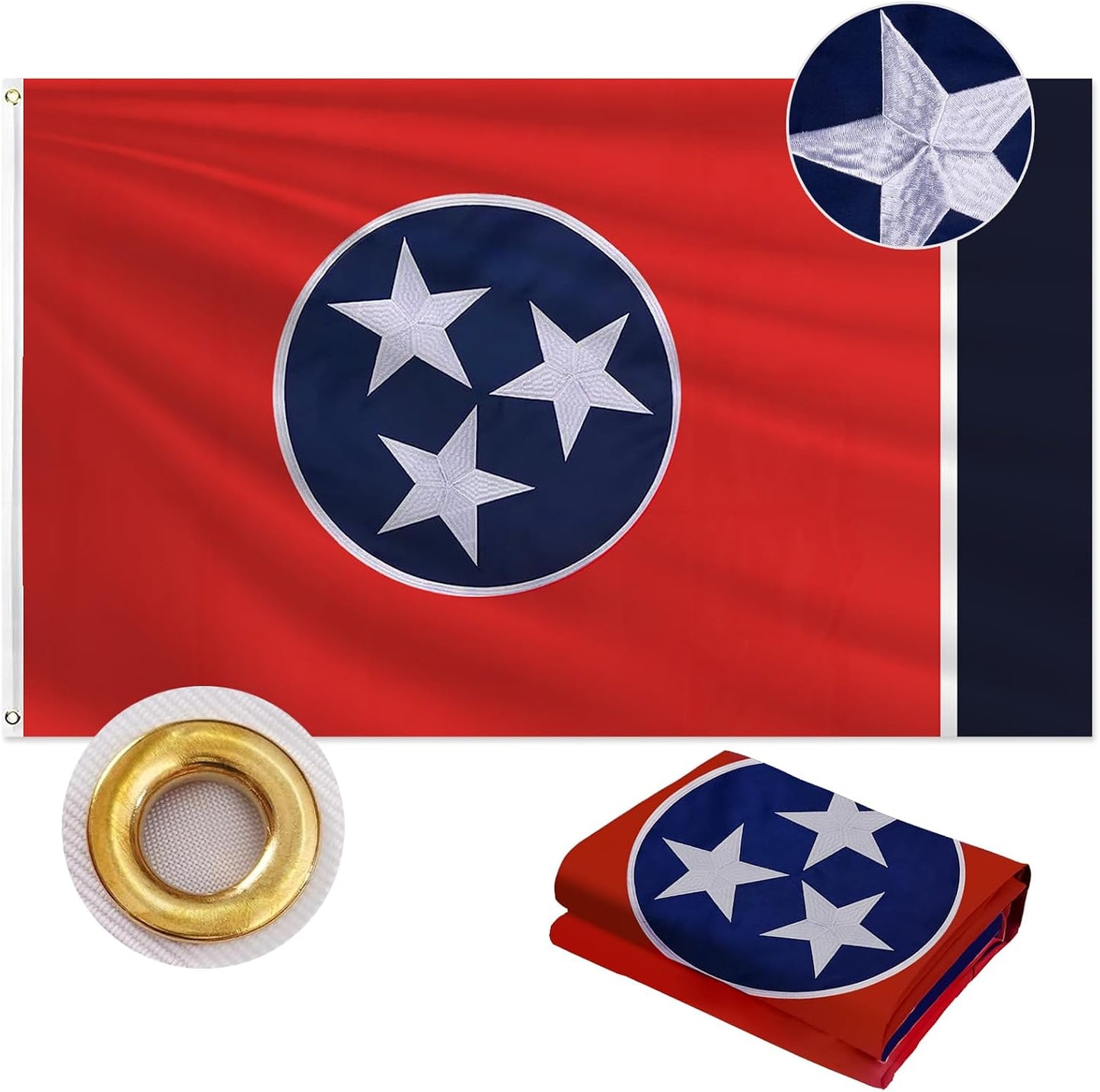 Bandera Tennessee 3x5ft tela poliéster 210D