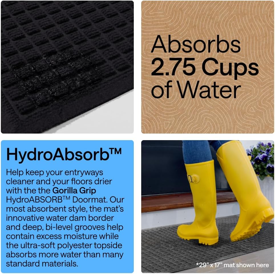 Tapete puerta 72x24pulg HydroAbsorb ultra absorbente
