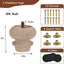 Pies moño madera 2pulg para muebles set 4