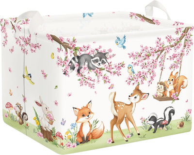 Cesta almacenamiento animales bosque para bebé plegable