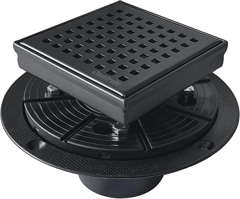 Drenaje ducha cuadrado 4" acero inox 304 con rejilla
