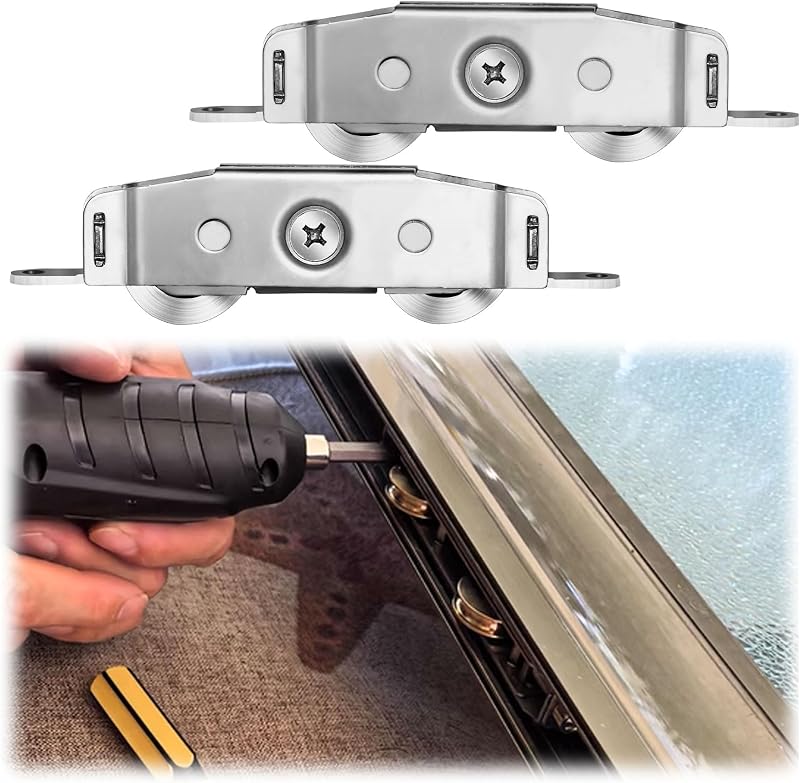 Rodillos repuesto puerta corredera acero inox 1.25" set 2